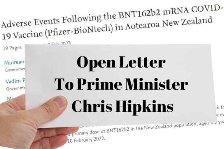 Open Letter to Prime Minister Chris Hipkins and New Zealand Parliament